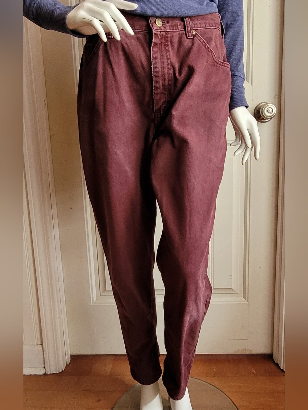 Vintage 80s Riders by Lee Women's Purple/Burgundy High Rise Jeans 6P